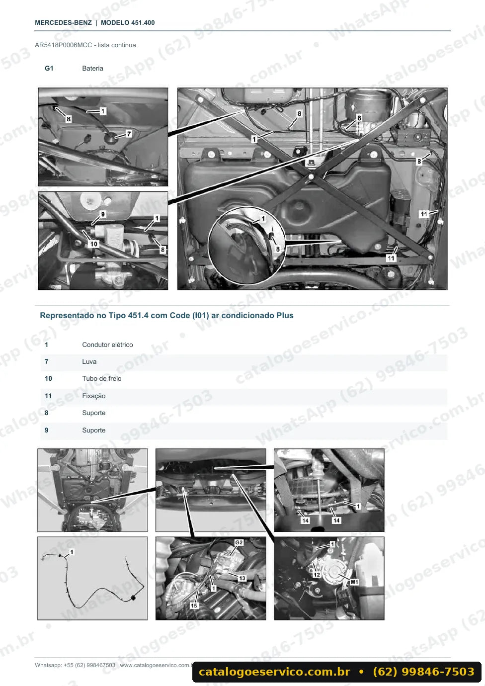 Página de procedimento do manual de oficina smart smart fortwo cabrio cdi (W451)