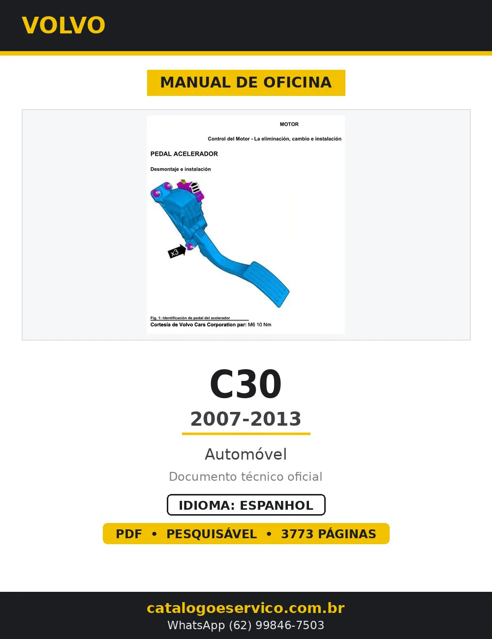 Manual de Oficina Volvo C30 2007-2013 — capa