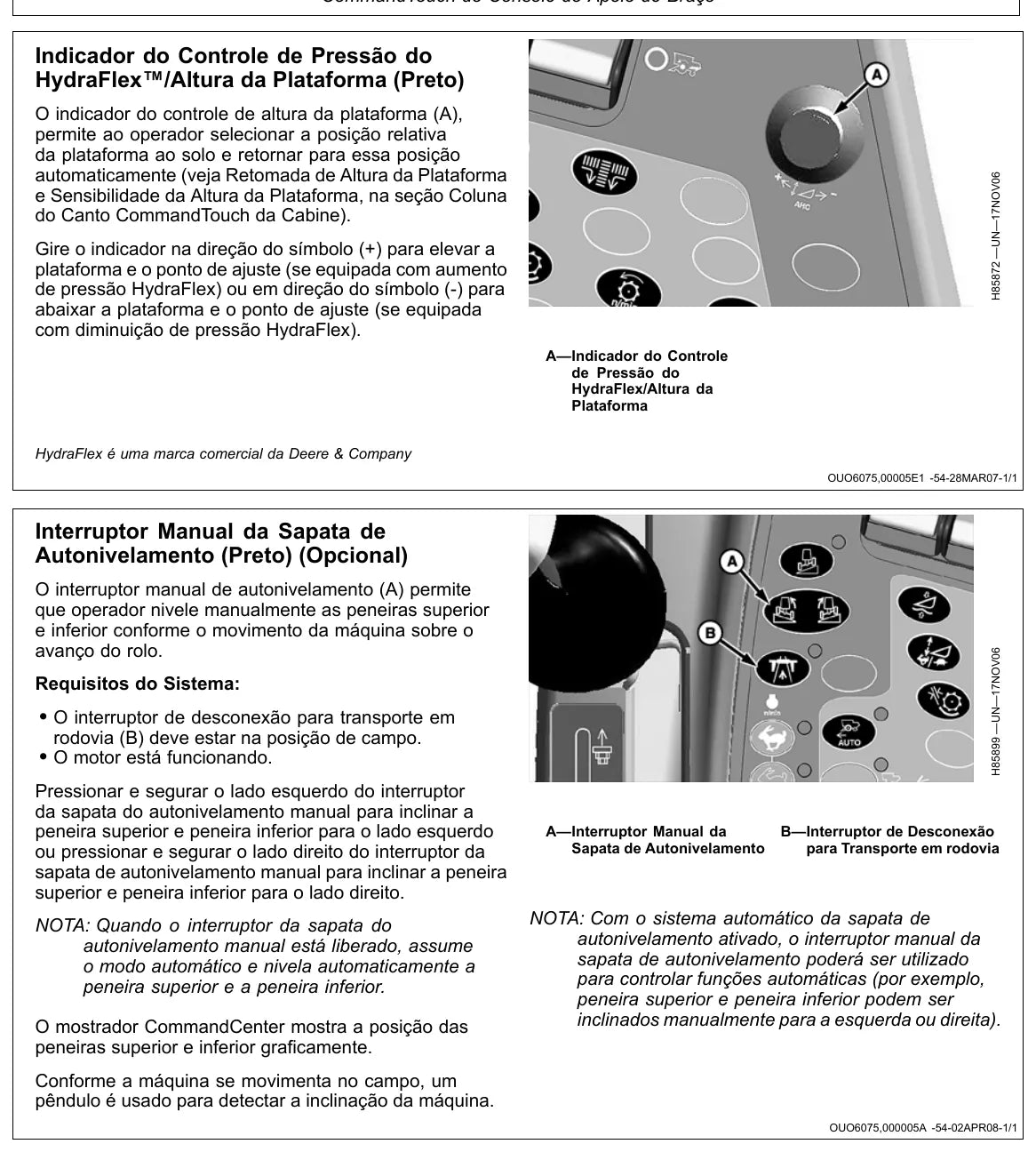 Manual do Operador John Deere 9470 STS e 9570 STS — ilustração técnica 1
