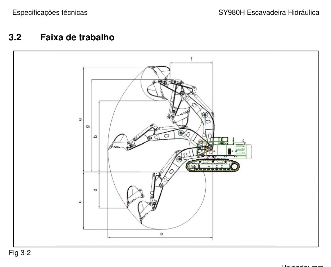 Manual de Operação e Manutenção SANY SY980H — página ilustrada 3