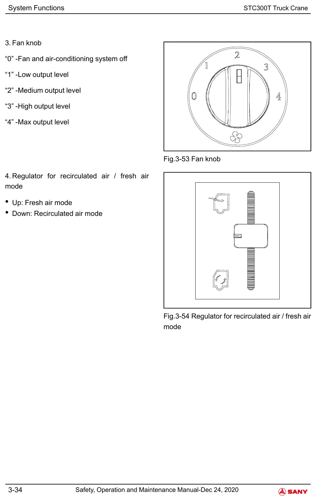 Ilustração do Manual de Operação e Manutenção Sany STC300T — Guindaste sobre caminhão