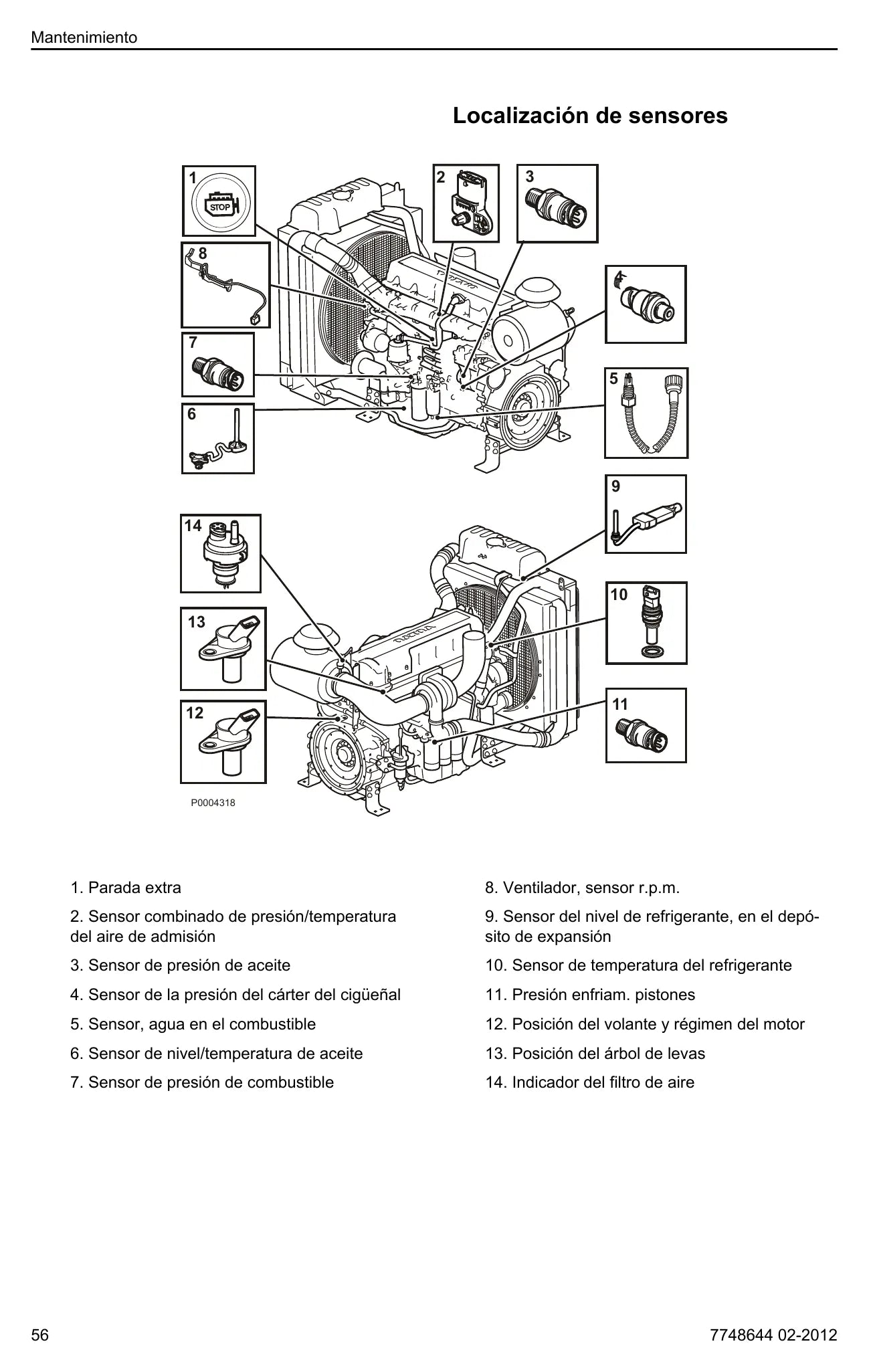 MANUAL DE OPERAÇÃO E MANUTENÇÃO - TAD1343GE, TAD1344GE, TAD1345GE, TAD1355GE VOLVO — diagrama técnico (detalhe)