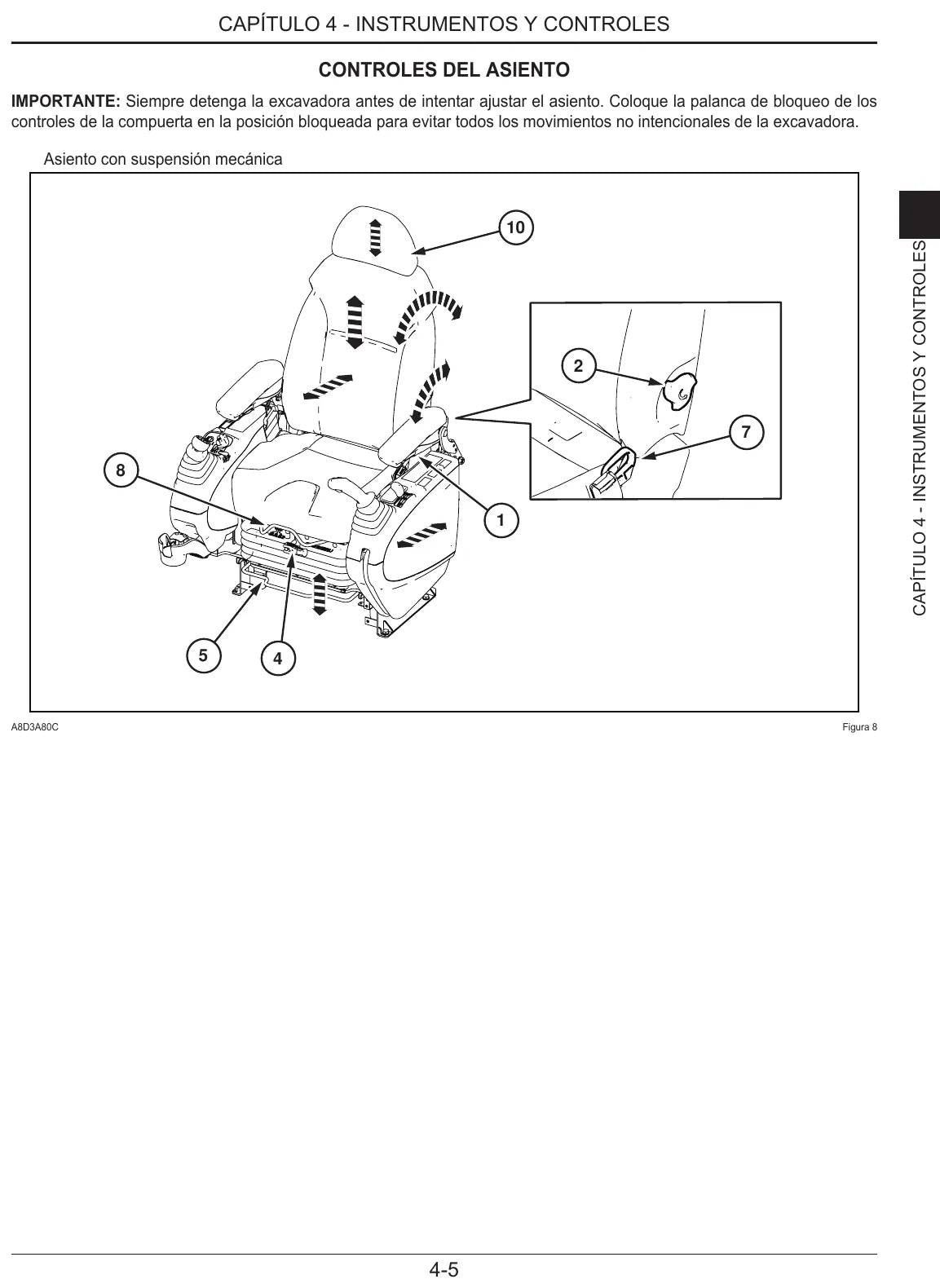 Vista explodida de conjunto do Manual do Operador Link-Belt 210X3E