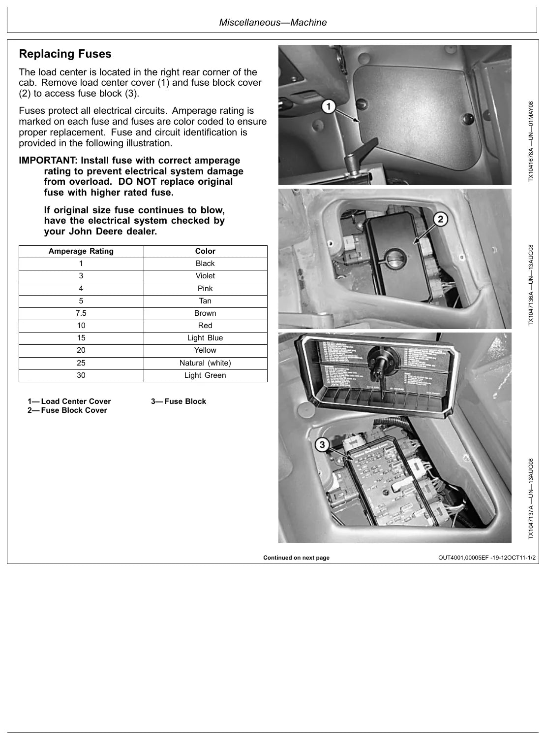 Manual do Operador John Deere 644K — ilustração técnica 3