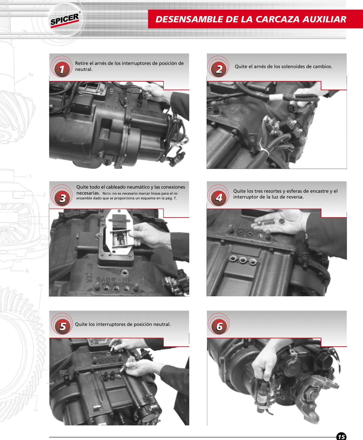 Manual de Reparação Dana Spicer PSDO1065-18A, 1085-18A e 205-18A — Pro-Shift 18 Marchas — página 1 do documento