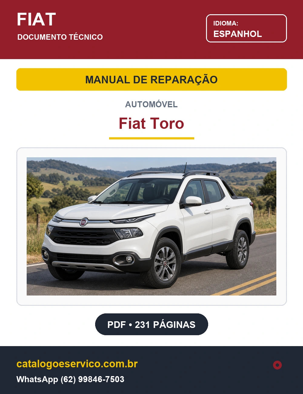 Capa Manual de Reparação Fiat Toro (Espanhol)
