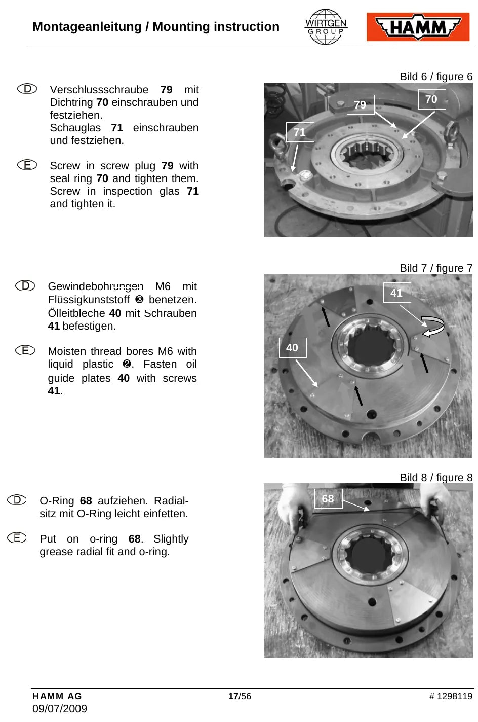 Manual de Reparação Hamm Vibrador 3412 a 3625 HT — amostra 2 de página interna do documento