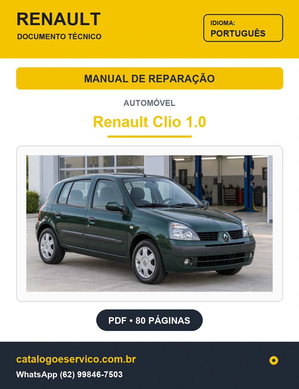 Capa Manual de Reparação Renault Clio 1.0