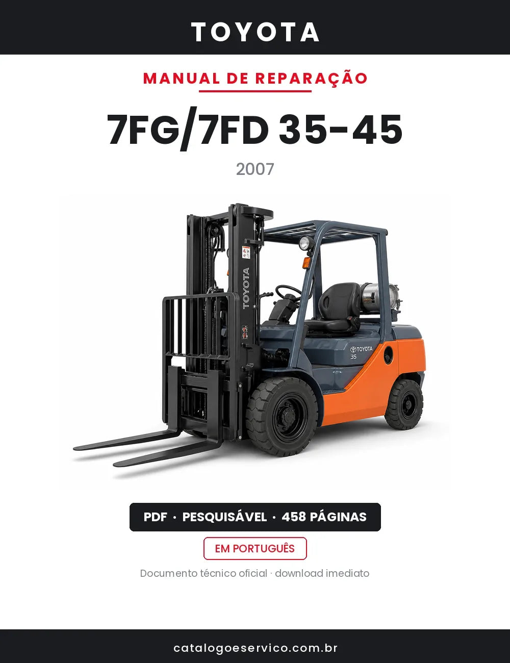 Manual de Reparação Toyota 7FG/7FD 35-45 — capa