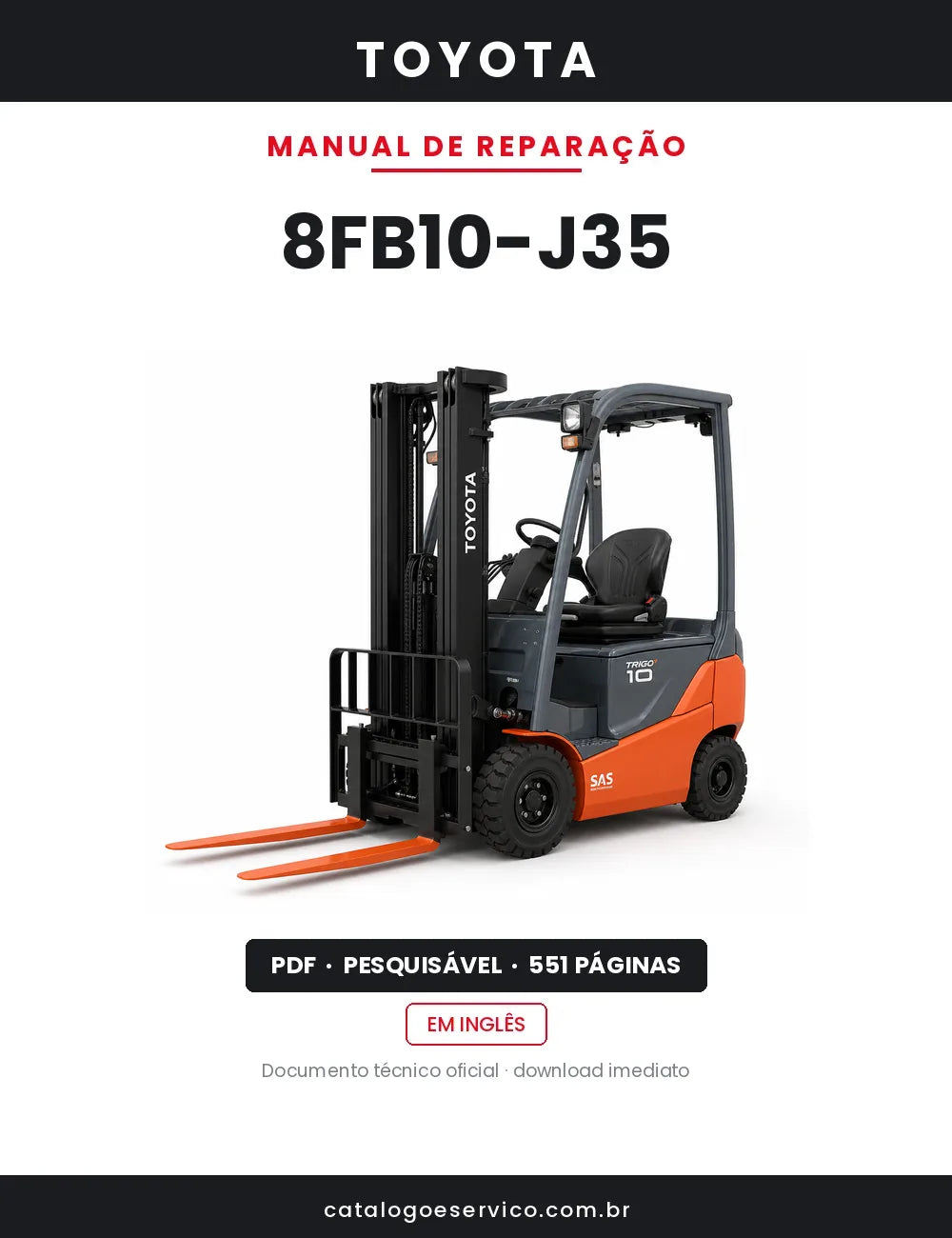 Manual de Reparação Toyota 8FB10-J35 — capa