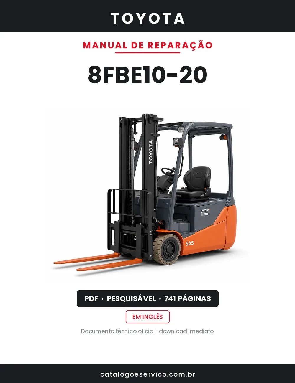Manual de Reparação Toyota 8FBE10-20 — capa