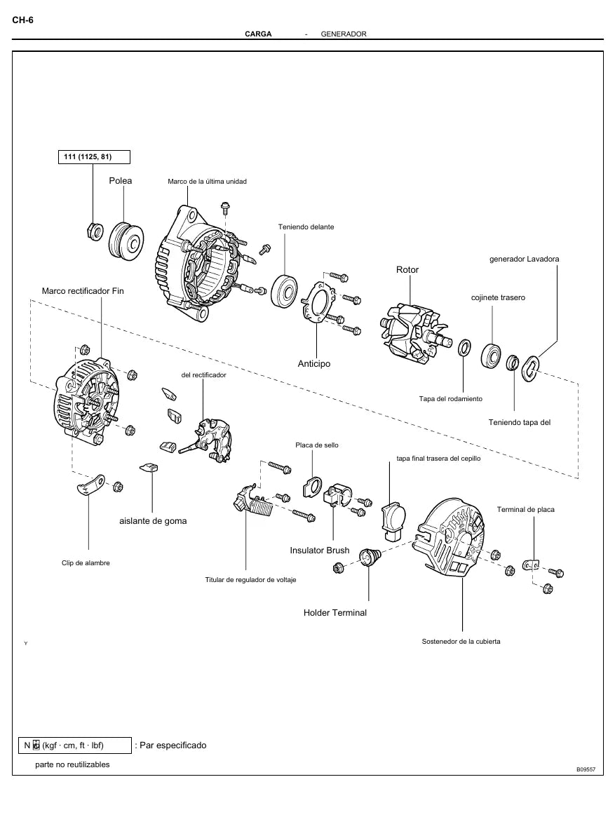 Manual de Reparação Toyota Yaris e Echo 1999-2005 — página interna com diagrama técnico