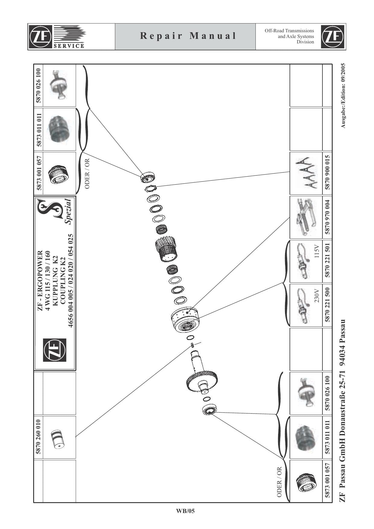 Manual de Reparo 4 WG-115 ZF Transmissão - página 2
