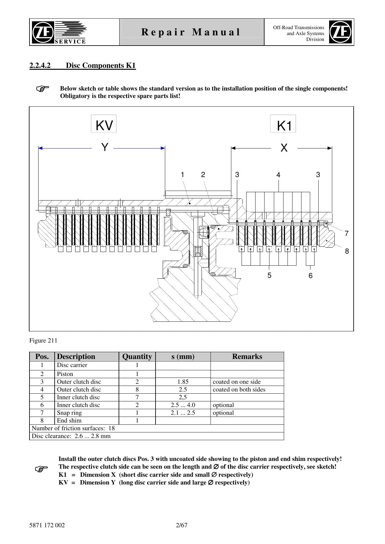 Manual de Reparo 4 WG-310 ZF Transmissão - página 3