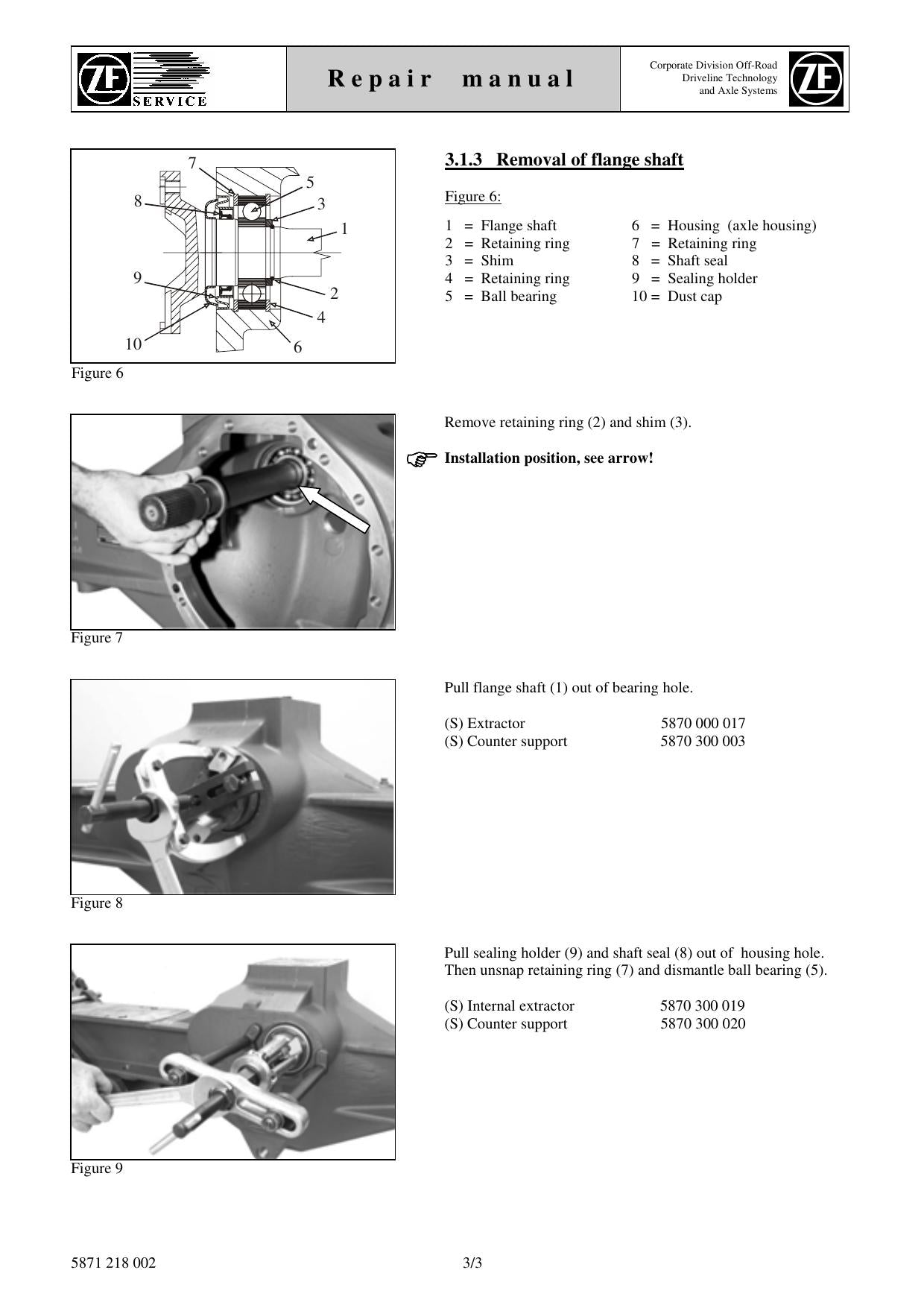 Manual de Reparo AP-9 ZF Eixo - página 3