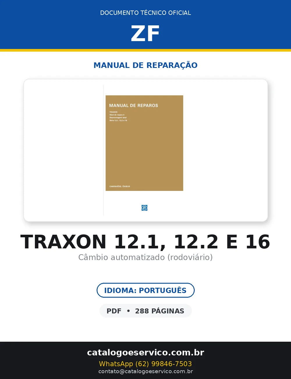 MANUAL DE REPAROS TRAXON - SERIE 12.1, 12.2 E 16 — capa
