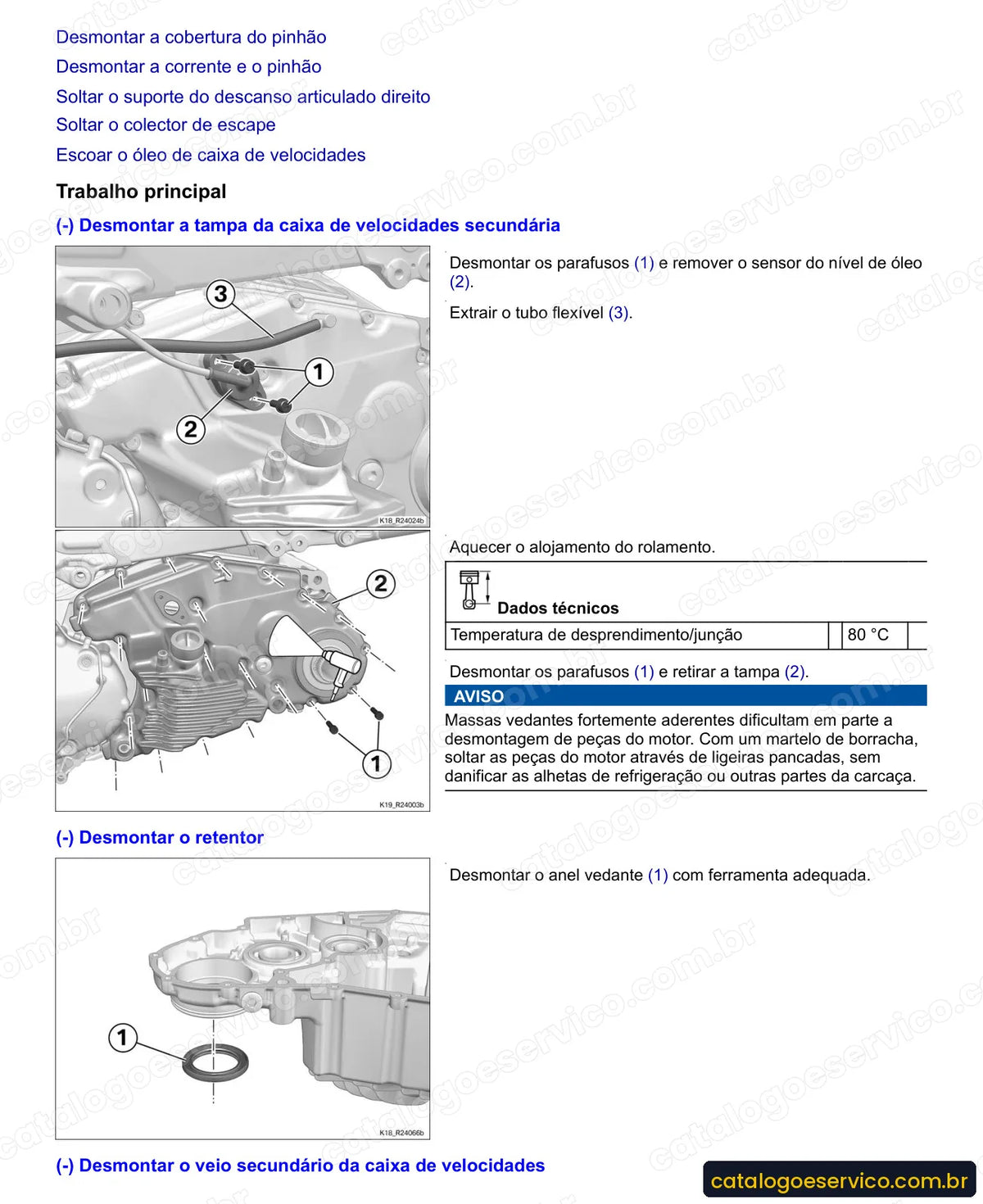 Página do Manual de Serviço BMW C 650 GT 2012 a 2016 com procedimento ilustrado (2)