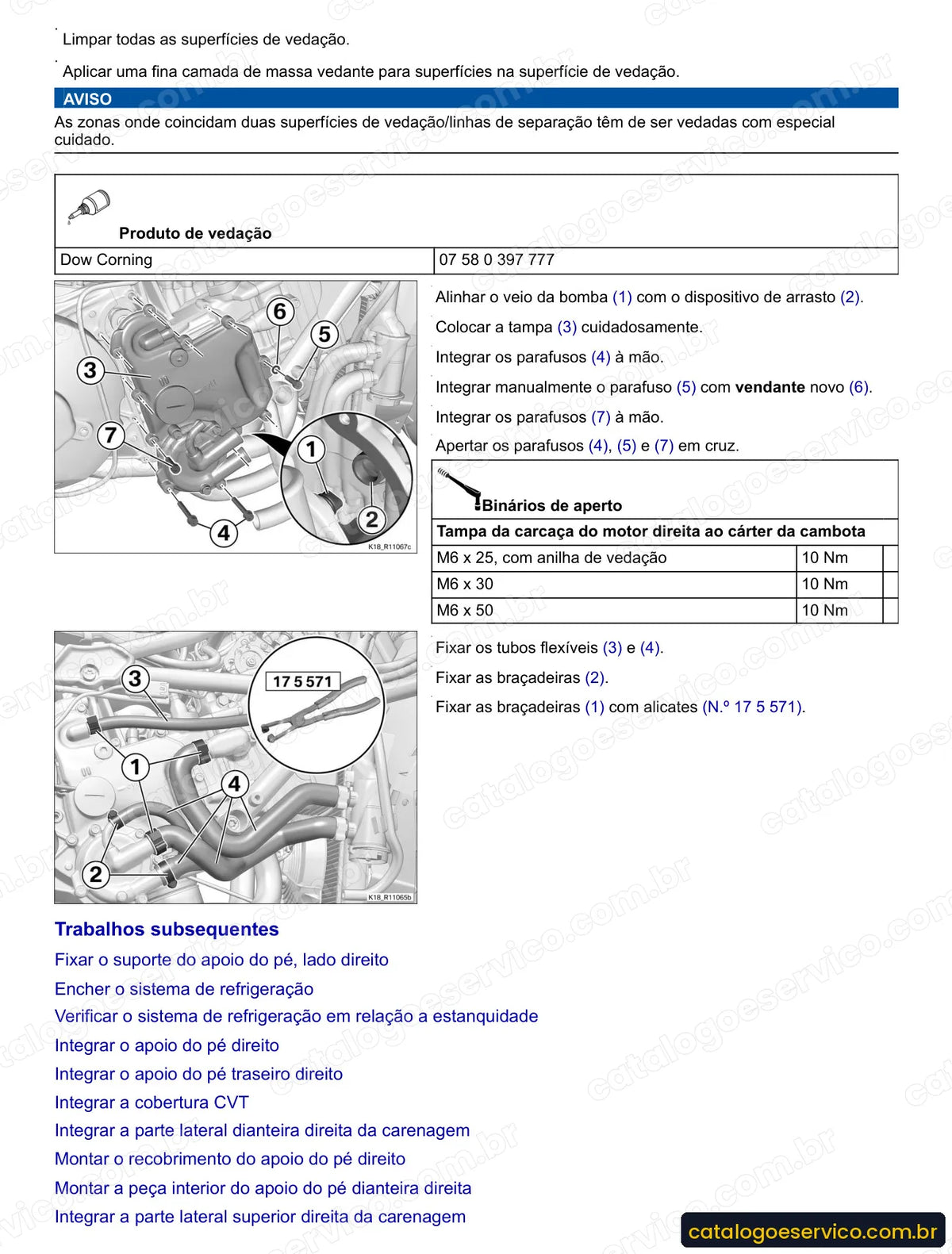 Página do Manual de Serviço BMW C 650 Sport 2016 com procedimento ilustrado (1)