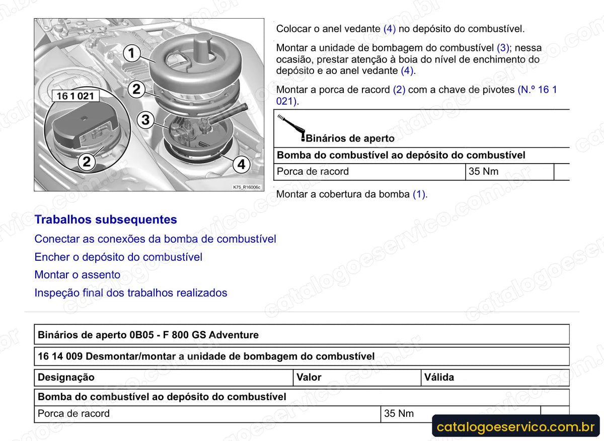 Página do Manual de Serviço BMW F 800 GS Adventure 2013 a 2016 com procedimento ilustrado (3)