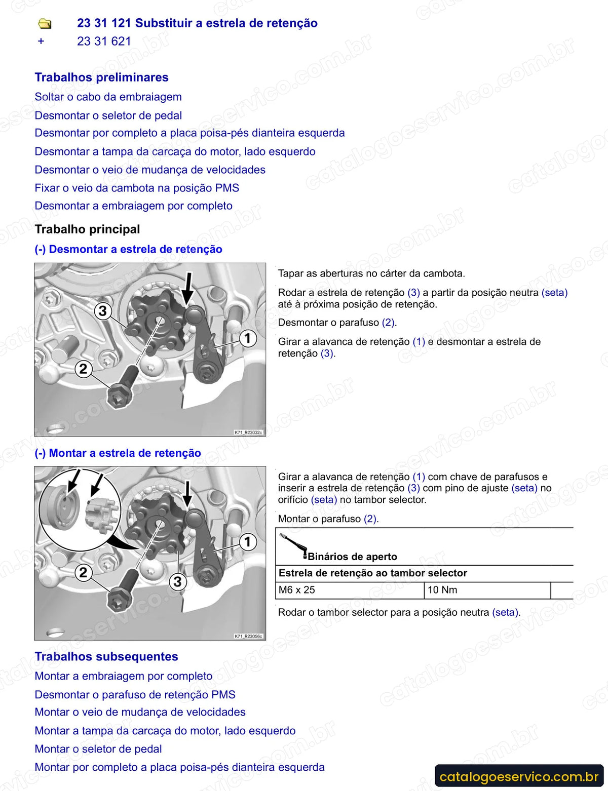 Página do Manual de Serviço BMW F 800 GS 2008 a 2016 com procedimento ilustrado (4)