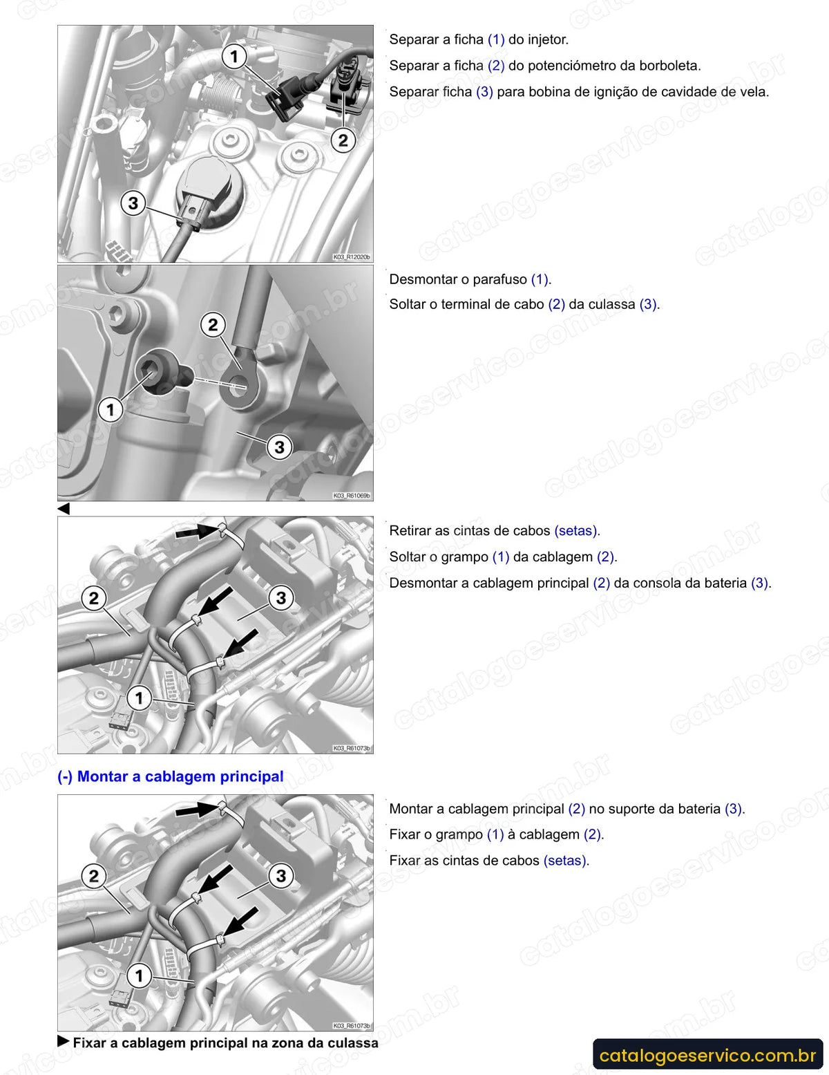 Página do Manual de Serviço BMW G 310 R 2016 com procedimento ilustrado (4)