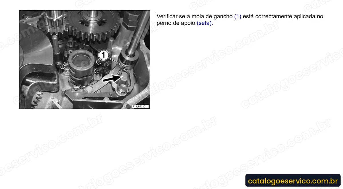 Página do Manual de Serviço BMW G 650 Xchallenge 2007 com procedimento ilustrado (3)