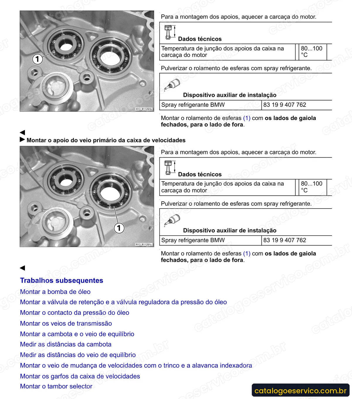 Página do Manual de Serviço BMW G 650 Xmoto 2007 com procedimento ilustrado (1)