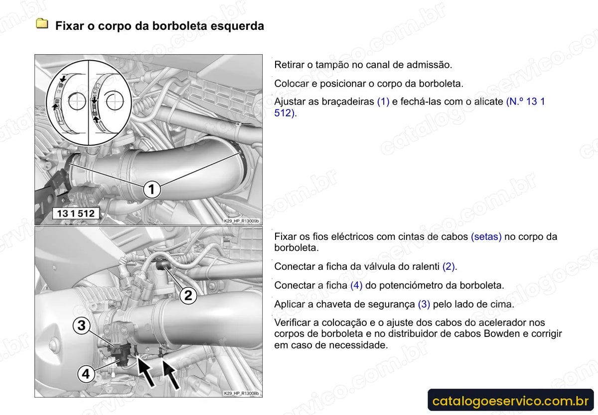Página do Manual de Serviço BMW HP2 Sport 2008 com procedimento ilustrado (4)