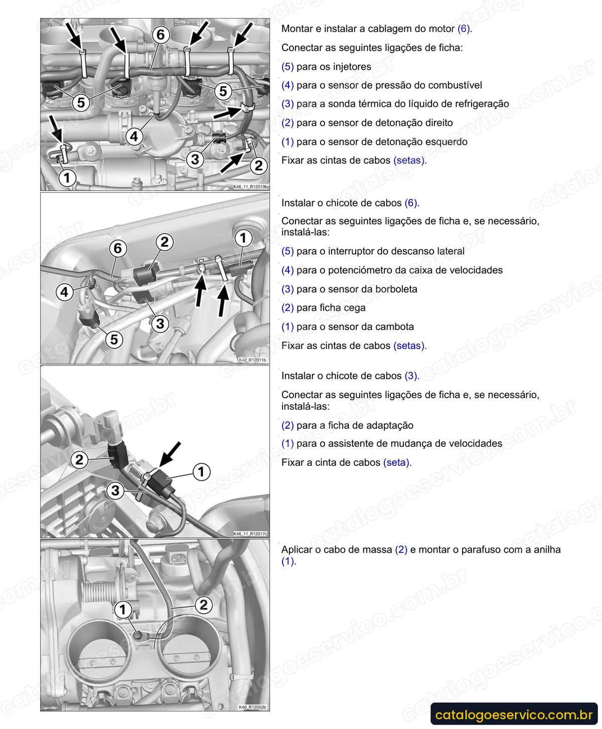 Página do Manual de Serviço BMW HP4 2013 com procedimento ilustrado (2)