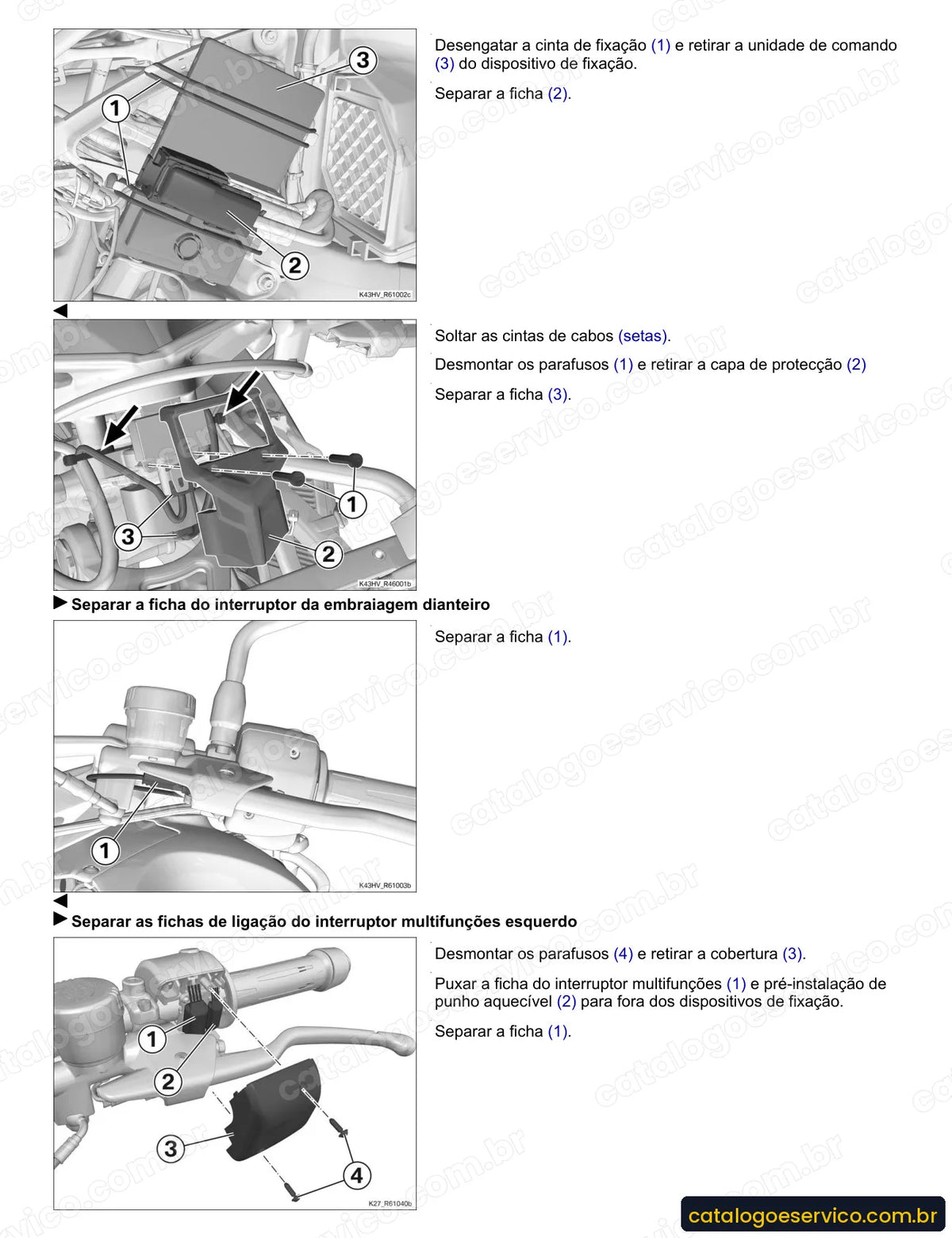 Página do Manual de Serviço BMW K 1200 R Sport 2007 com procedimento ilustrado (3)