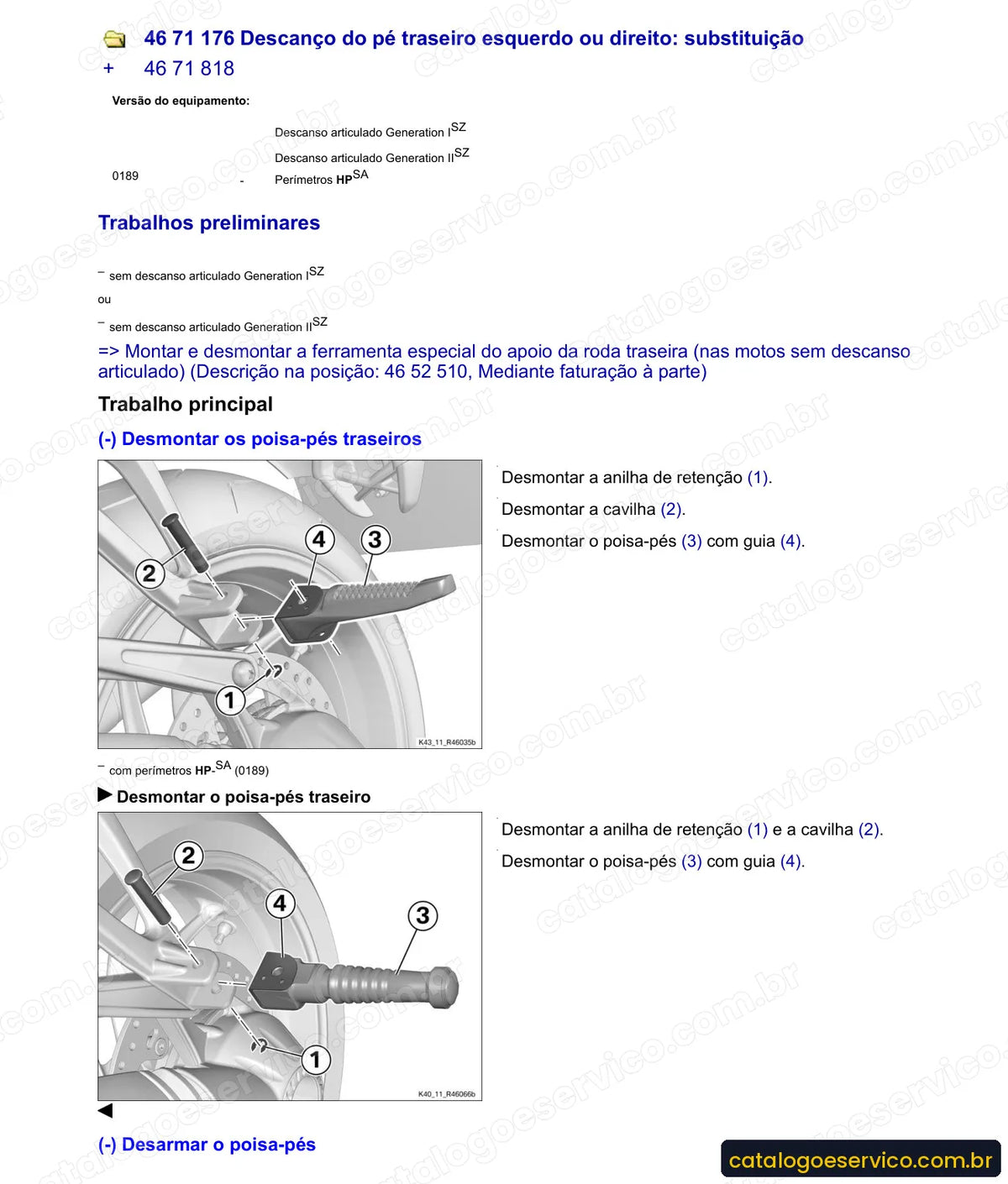 Página do Manual de Serviço BMW K 1300 S 2009 com procedimento ilustrado (3)