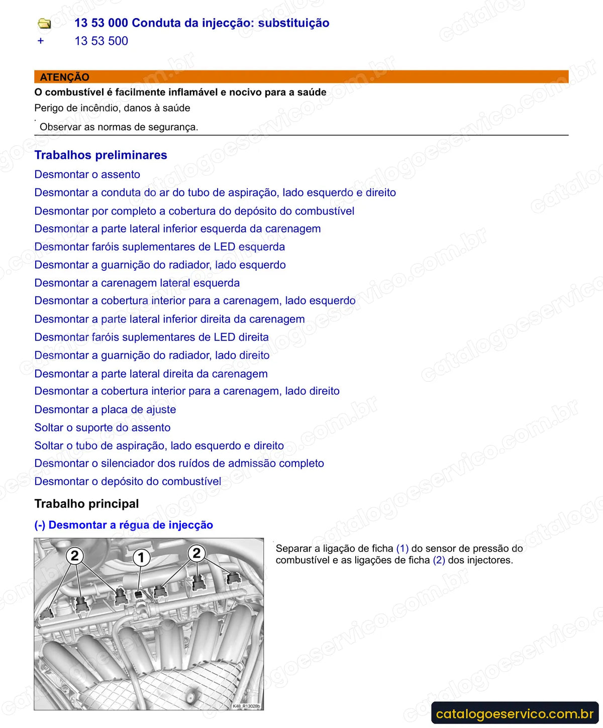 Página do Manual de Serviço BMW K 1600 GTL Exclusive 2014 com procedimento ilustrado (3)