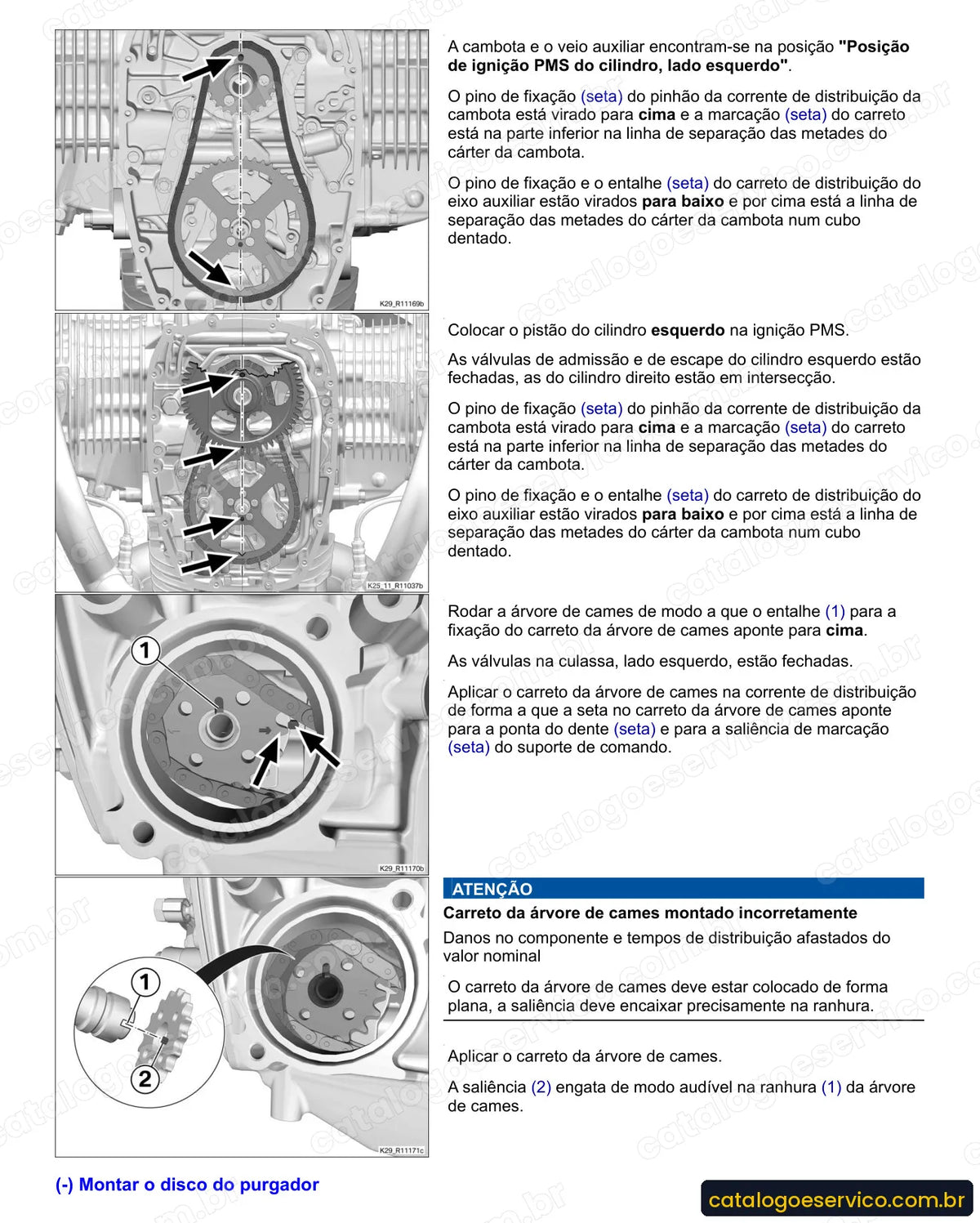 Página do Manual de Serviço BMW R 1200 S 2006 com procedimento ilustrado (1)