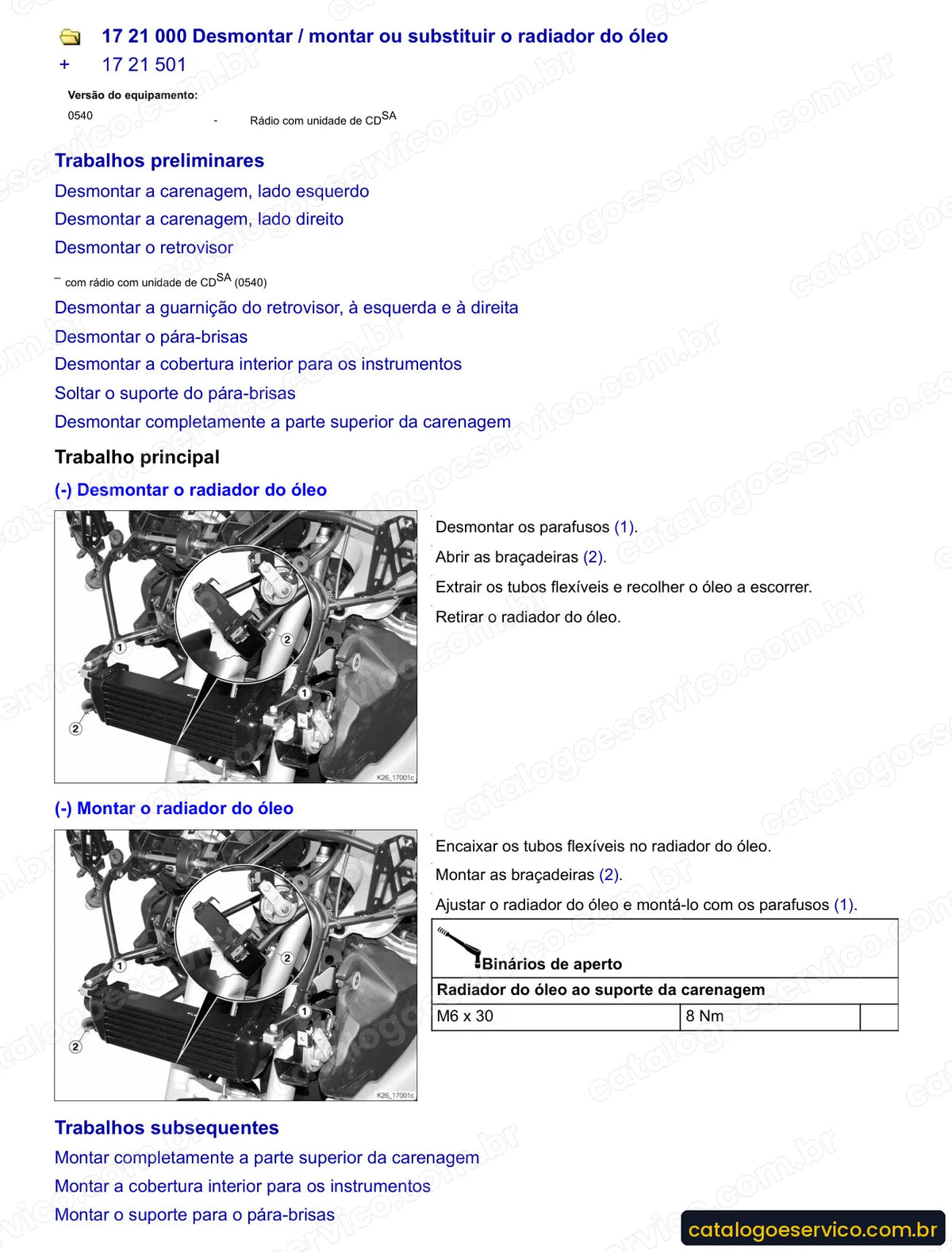 Página do Manual de Serviço BMW R 900 RT 2006 a 2010 com procedimento ilustrado (3)
