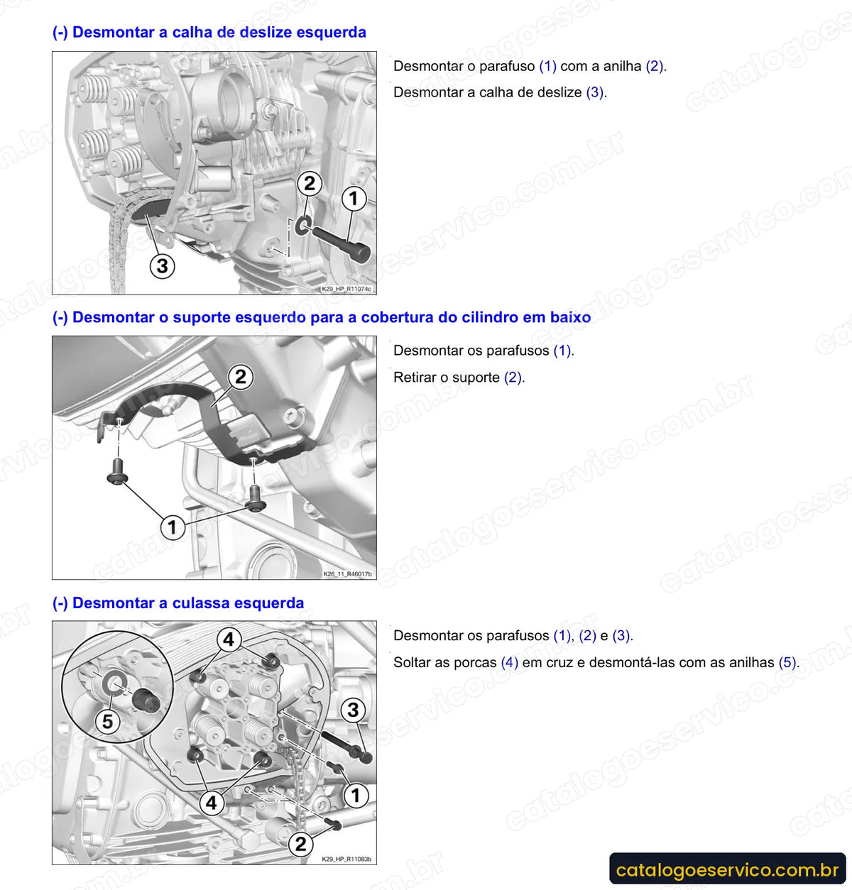 Página do Manual de Serviço BMW R nineT Scrambler 2016 com procedimento ilustrado (1)