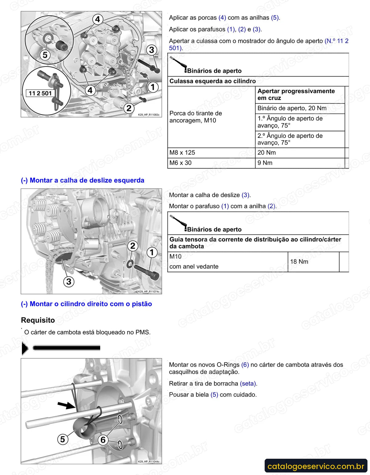 Página do Manual de Serviço BMW R nineT 2014 com procedimento ilustrado (1)