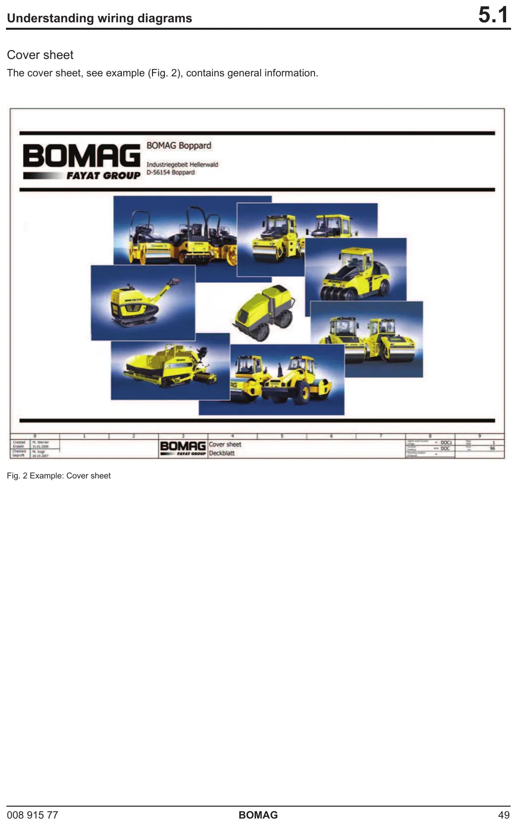 Manual De Serviço BOMAG - BMP 8500 - Multi-purpose compactor — vista explodida