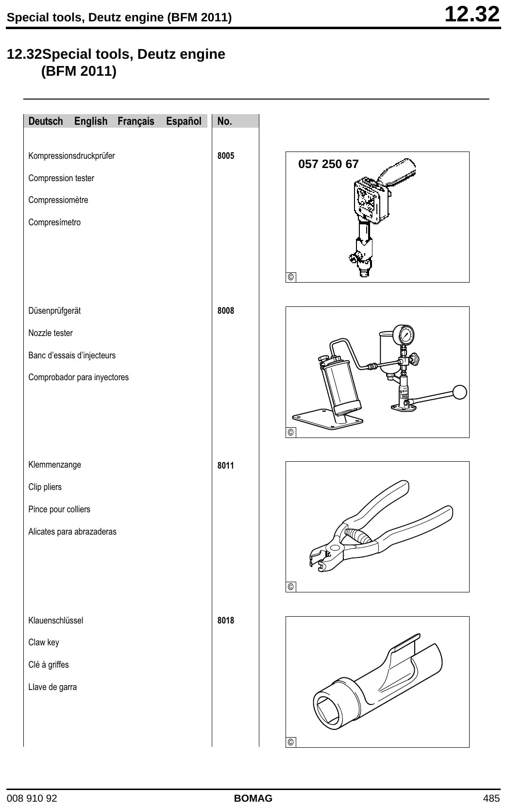 Manual De Serviço BOMAG - BW141-151 AD-4-AC4 \ BW161 ADCV — vista explodida