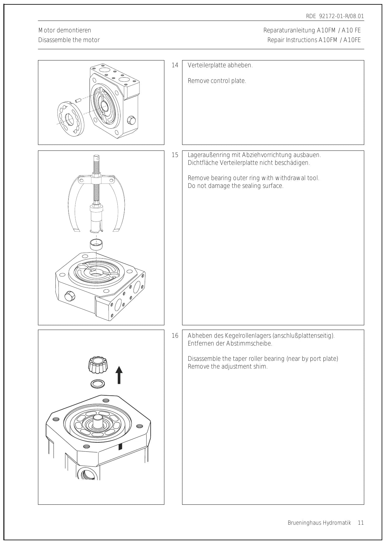 Manual De Serviço BOMAG - BW216 D-40\PD-40,BW218 D-40 Roller — vista explodida