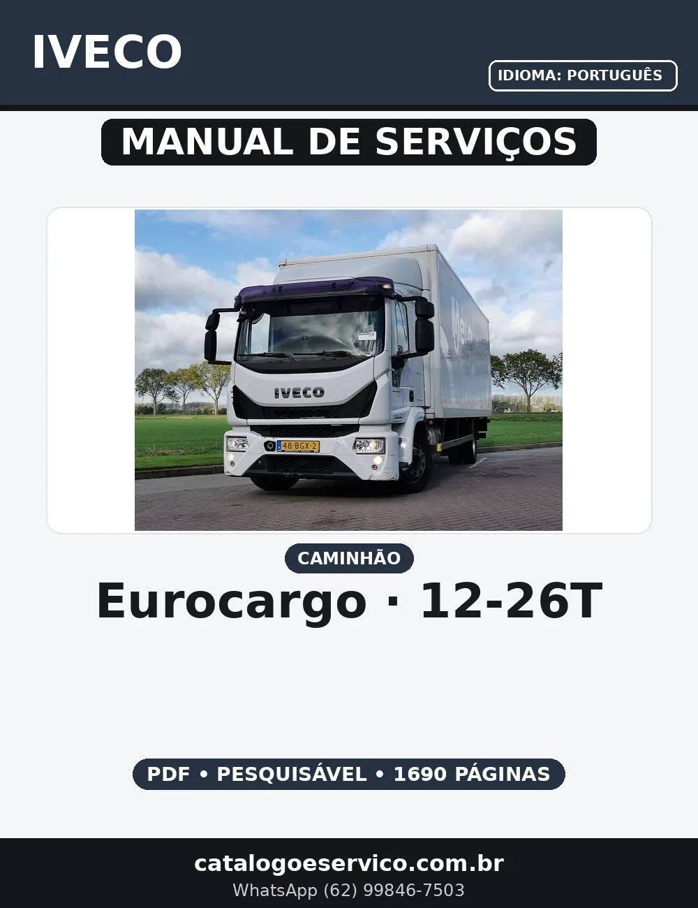 MANUAL DE SERVIÇO CAMINHÃO EUROCARGO - 12-26T — capa do manual de serviço
