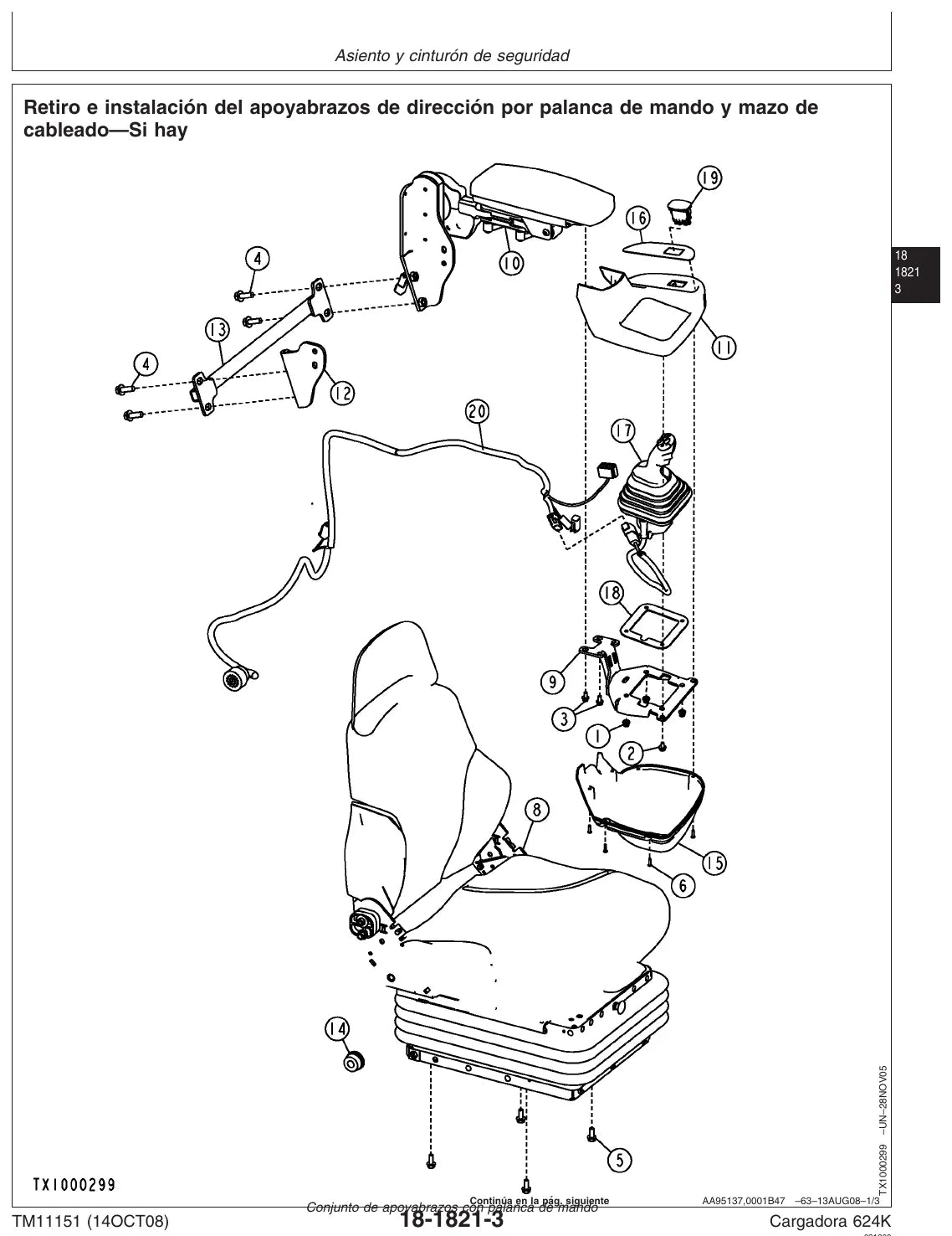 Manual de Serviço John Deere 624K — ilustração técnica 2