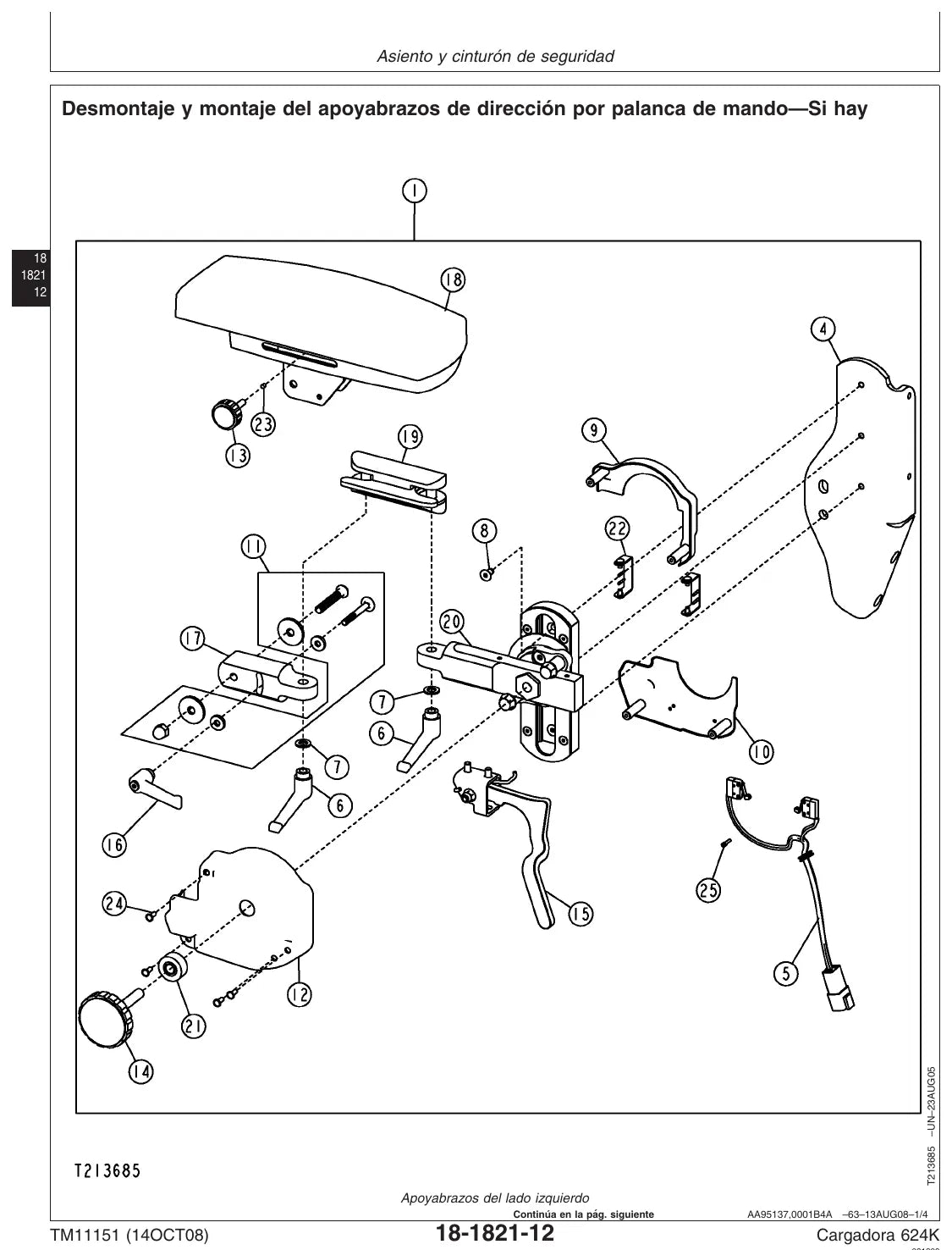 Manual de Serviço John Deere 624K — ilustração técnica 3