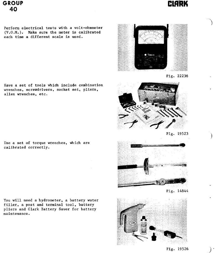 Manual de Serviço Transpaleteira Clark PW 15/PW 18/Série PW 186 (Ref. PMA-525) - página interna