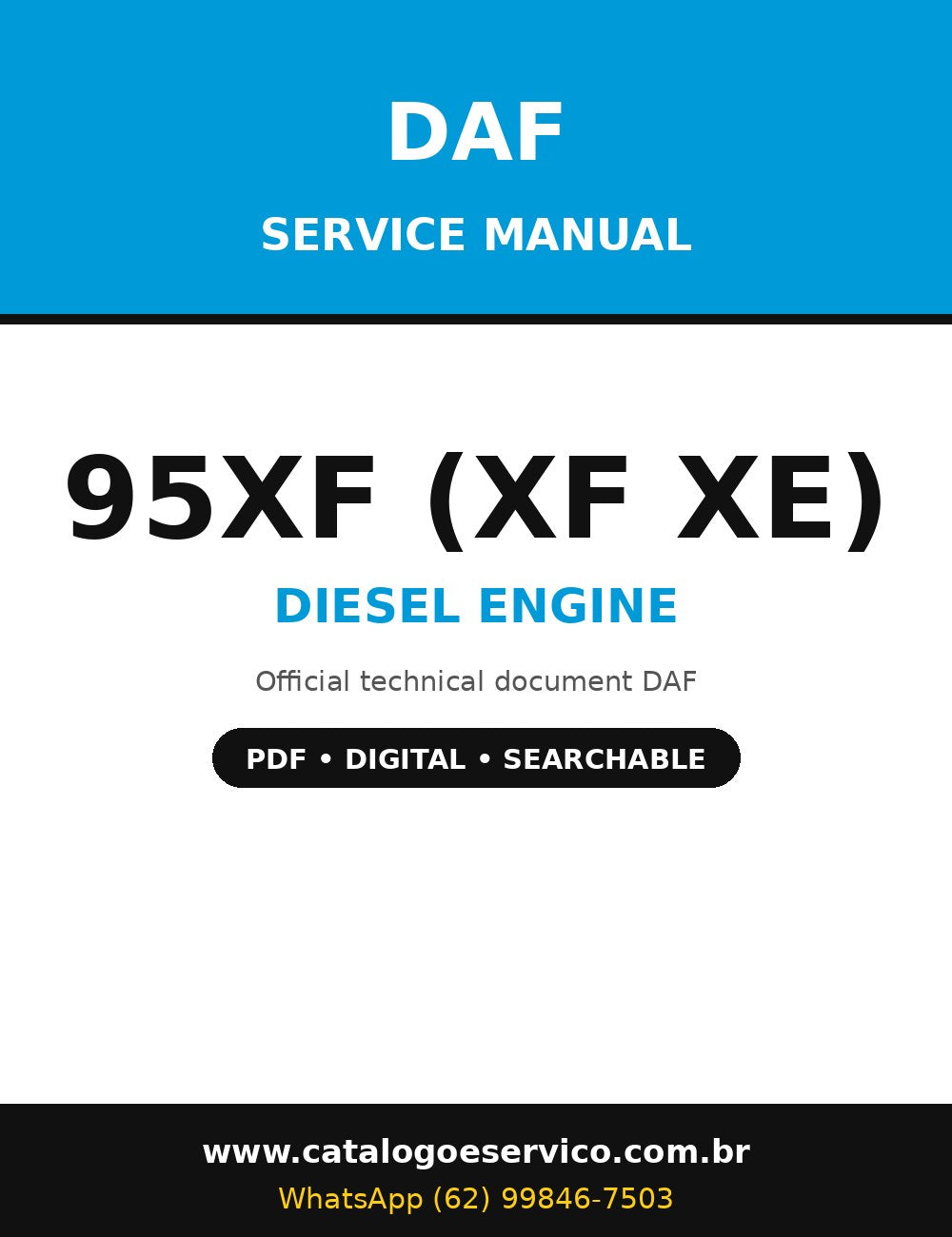 Manual de Serviço DAF 95XF (XF XE) - Motor Diesel (Inglês)