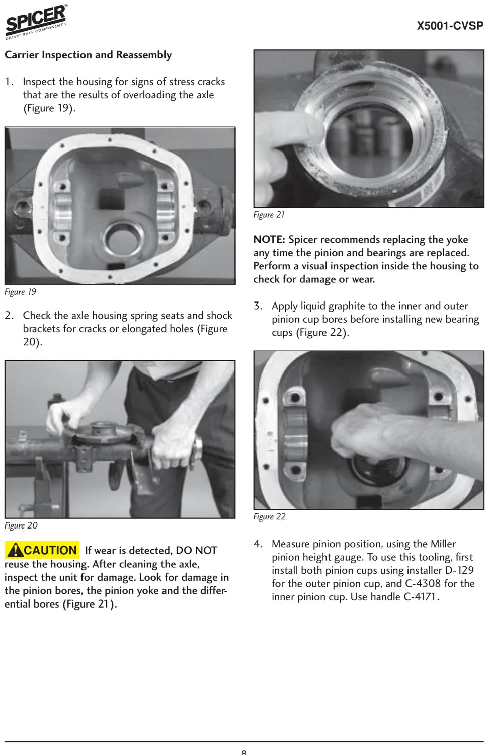 Manual de Serviço Dana Spicer Eixo 44-4 Jeep Grand Cherokee WJ (X5001-CVSP) — página 1 do documento