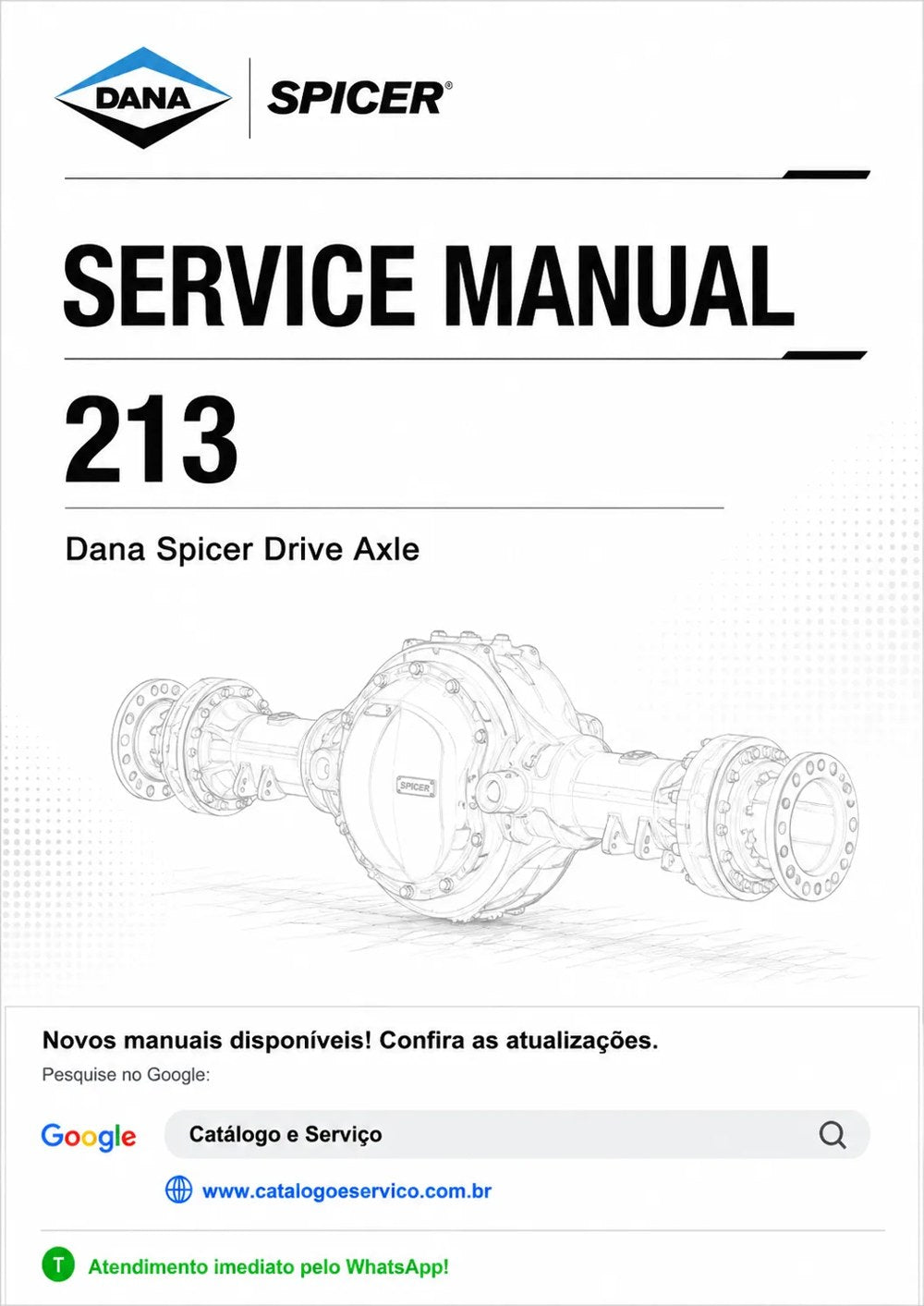 Manual de Serviço Eixo de Tração 213 Dana Spicer