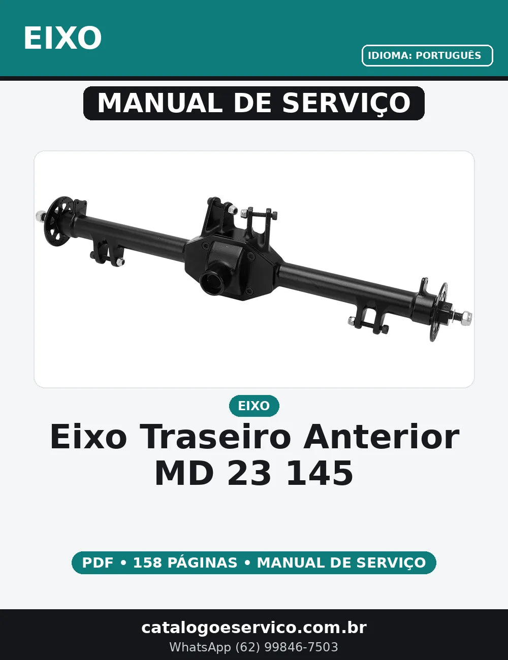 MANUAL DE SERVIÇO EIXO TRASEIRO ANTERIOR - MD 23-145 — capa do manual de serviço