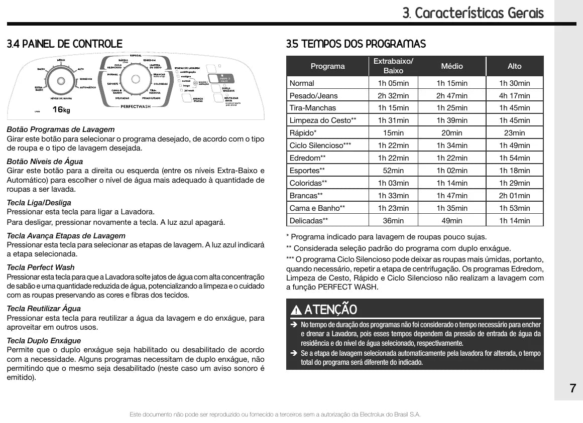 Manual de Serviço Electrolux LPE16 16 kg — página interna 1