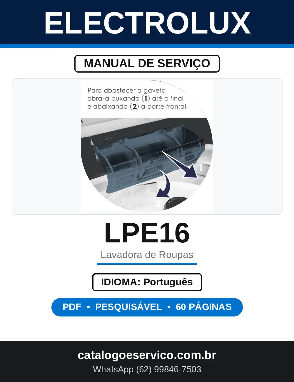 Manual de Serviço Electrolux LPE16 16 kg — capa