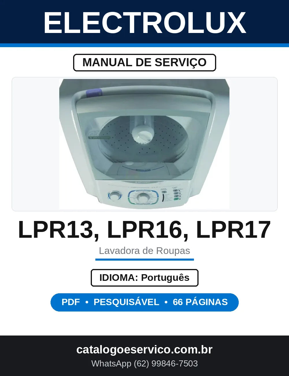 Manual de Serviço Electrolux LPR13 LPR14 LPR16 LPR17 — capa